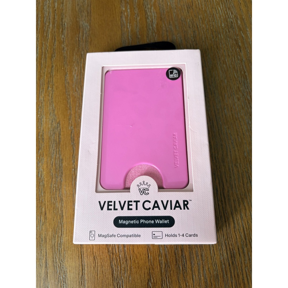 Velvet Caviar Magnetic Phone Wallet Pink MagSafe Compatible RFID Card Holder